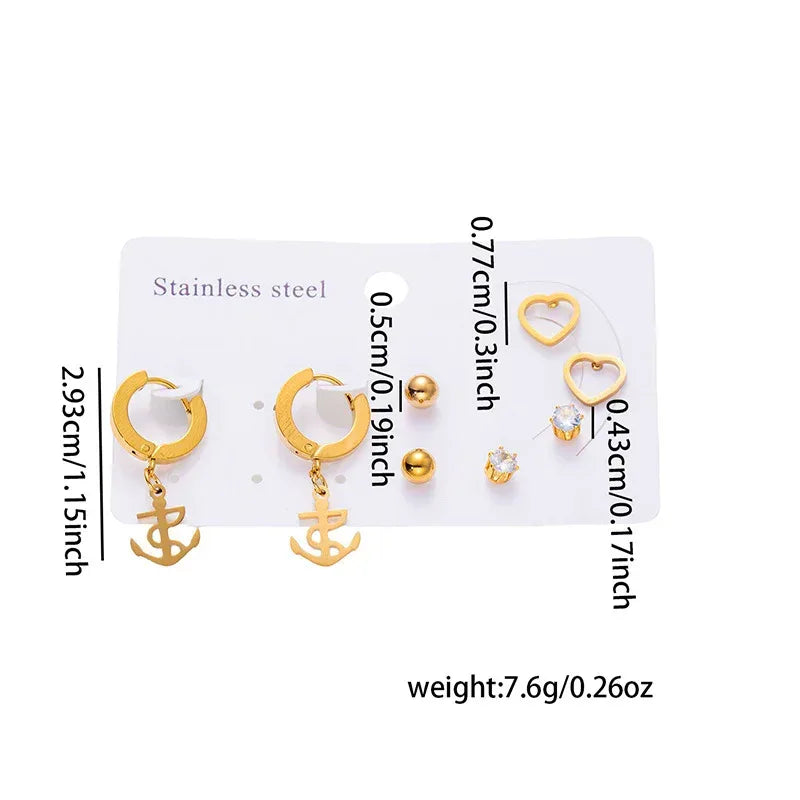 Titanium Steel Earrings Set - Viexta