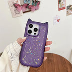 three-dimensional-cat-ears-epoxy-glitter-iphone-case - Viexta
