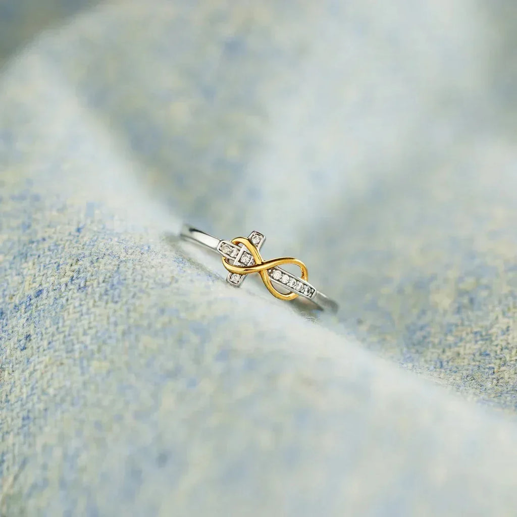 S925 Sterling Silver Infinite Two-color Ring - Viexta