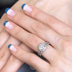 Three-piece Rhinestone Engagement Ring - Viexta