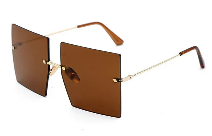 new-square-rimless-metal-sunglasses - Viexta
