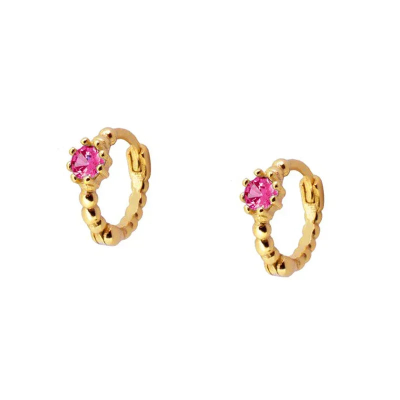 Round Rhinestone Earrings - Viexta