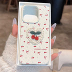 Korean Embroidered Cherry iPhone Case - Viexta