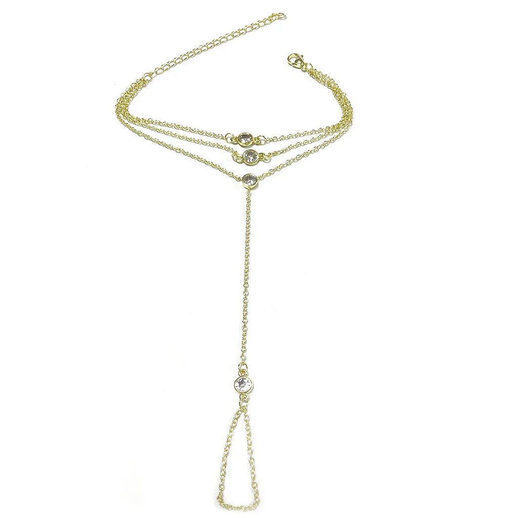 Zircon Layered Finger Chain - Viexta