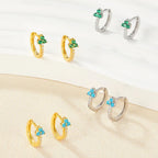 Color Zircon Flower Earrings - Viexta