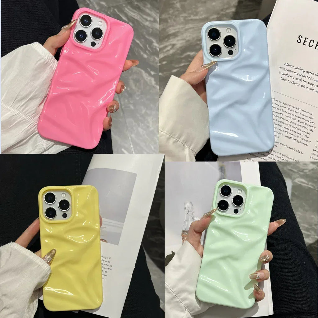 Three-dimensional Pleated Macaron iPhone Case - Viexta