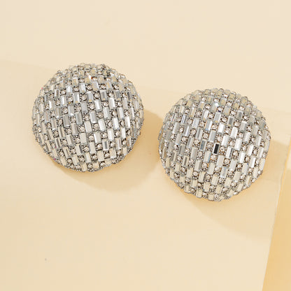 Rhinestone Retro Drop Ear Studs