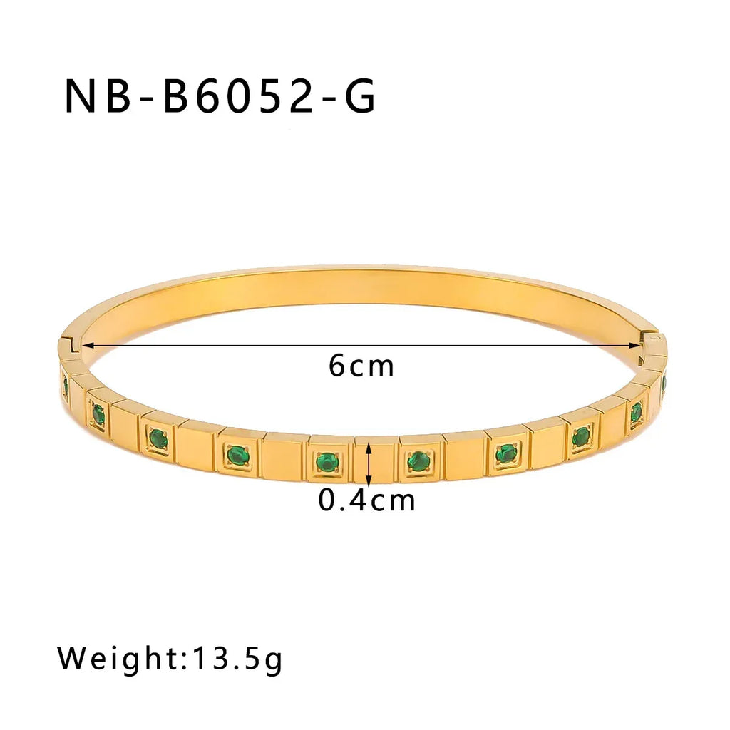 zircon-titanium-steel-electroplated-bracelet - Viexta