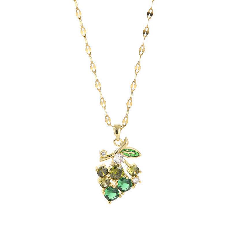 Emerald Grape Necklace For Women