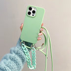 Candy Color Chain Lanyard Soft Lanyard iPhone Case - Viexta