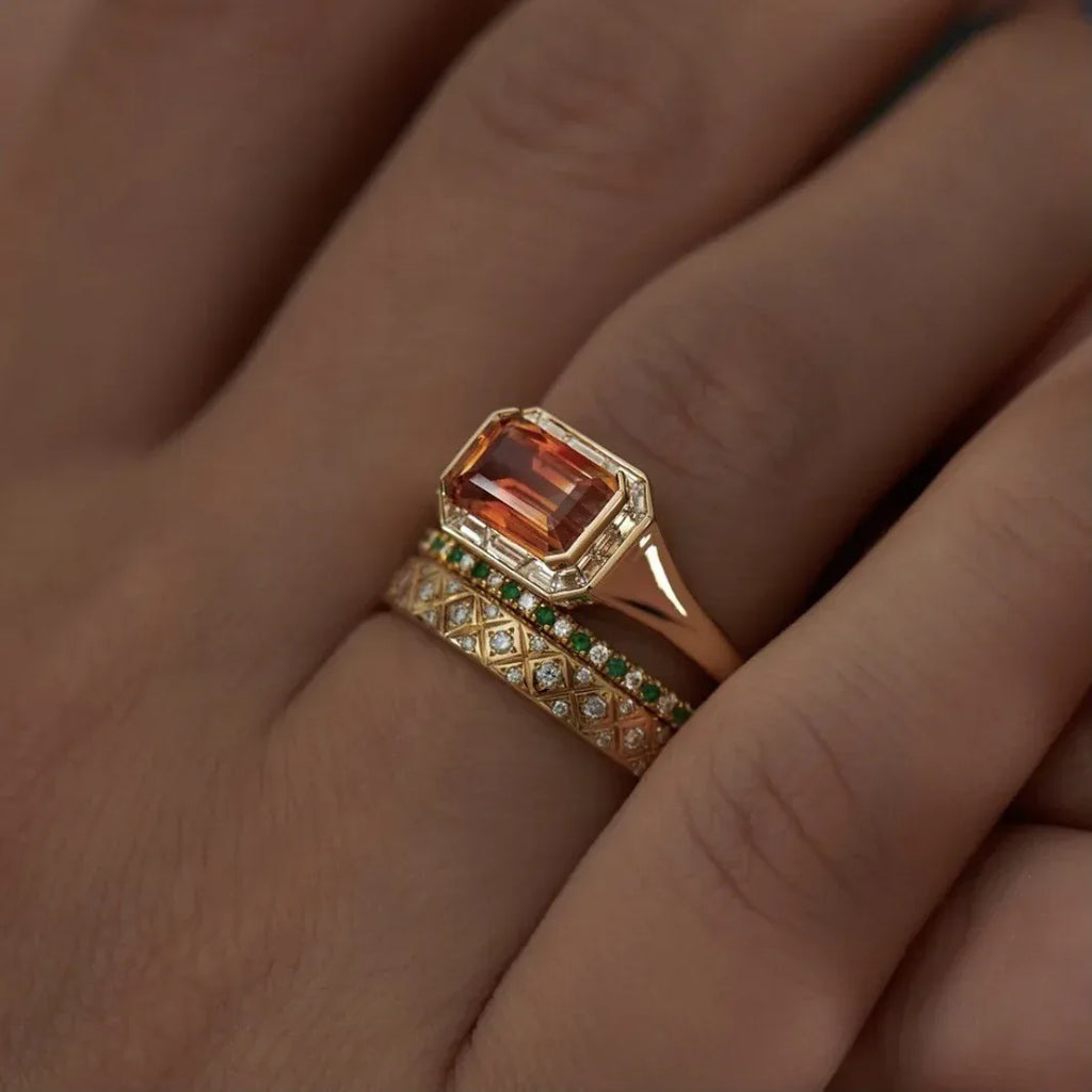 Gold Three-piece Ring - Viexta