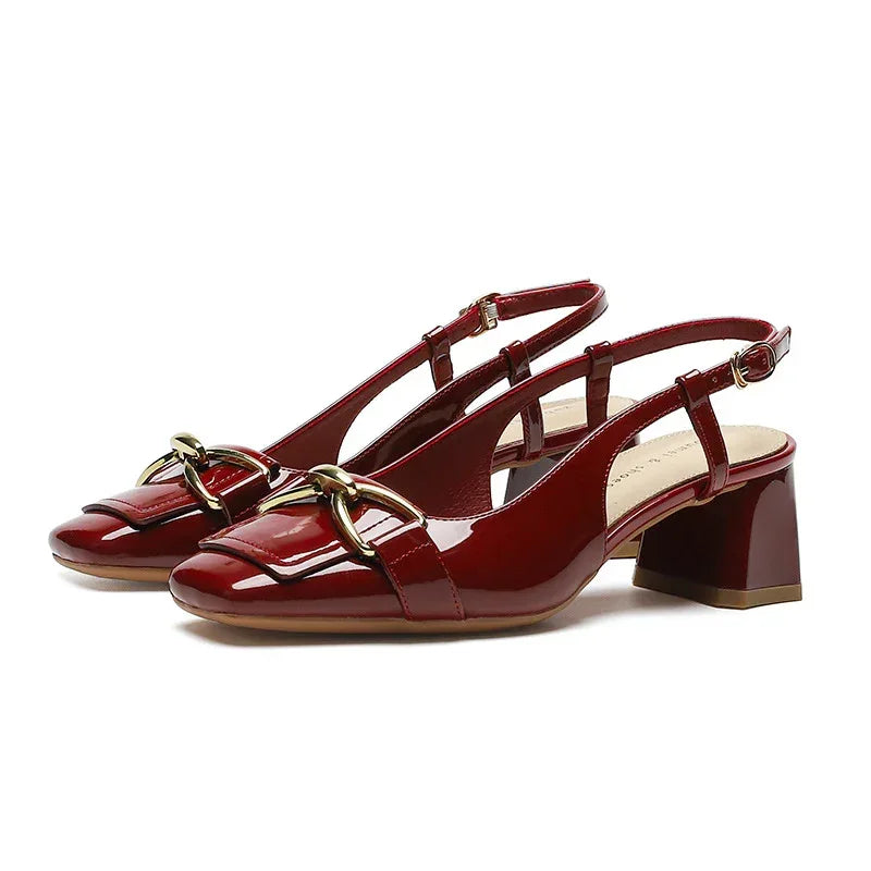 Horsebit Buckle High Heels - Viexta