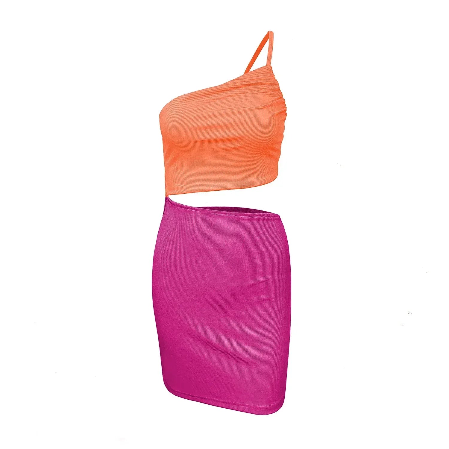 Niche Shoulder Drawstring Dress - Viexta