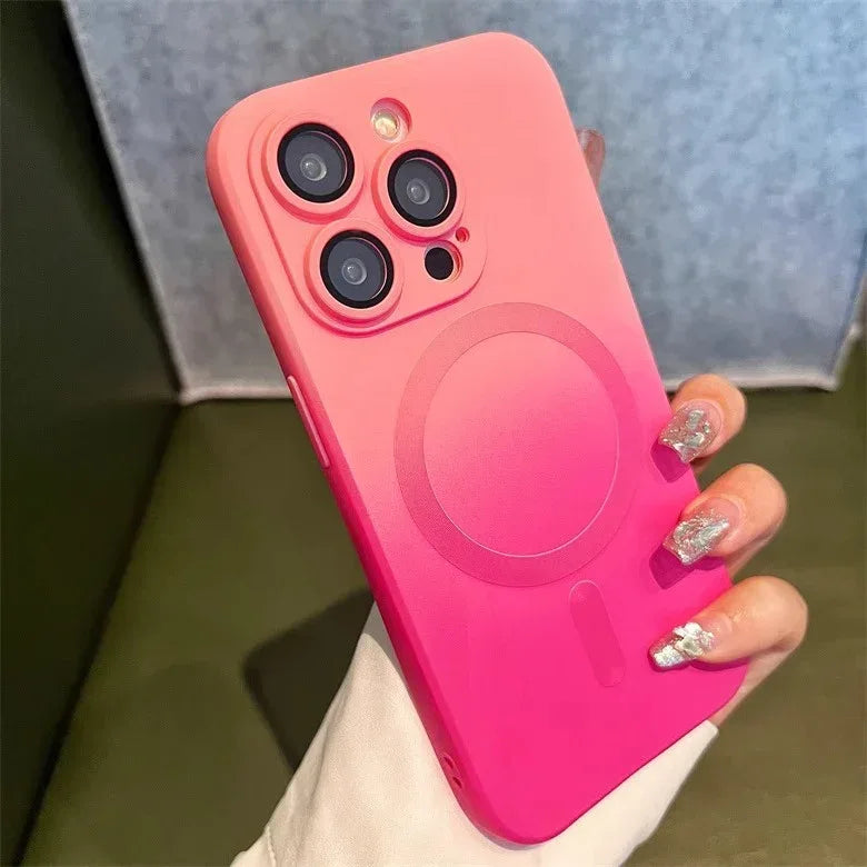 Gradient Two-color Liquid Magnetic iPhone Case - Viexta