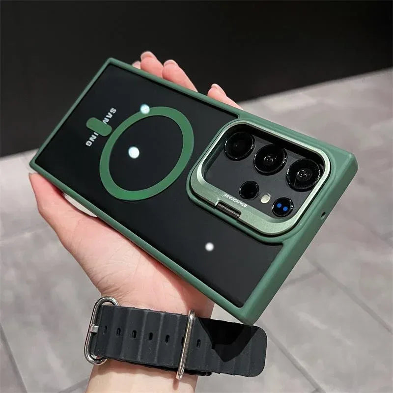 Magnetic Lens Metal Bracket Samsung Phone Case - Viexta