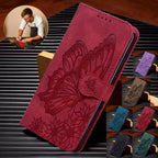 Embossed Butterfly Samsung S20 Series Leather Phone Case - Viexta