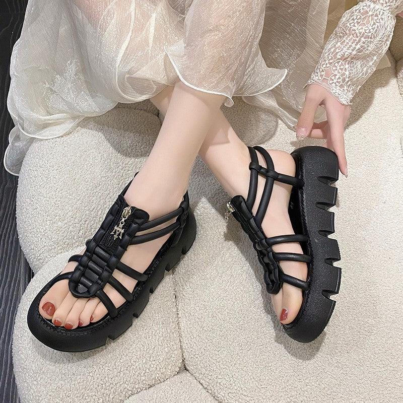 Casual Mid Heel Platform Sandals - Viexta