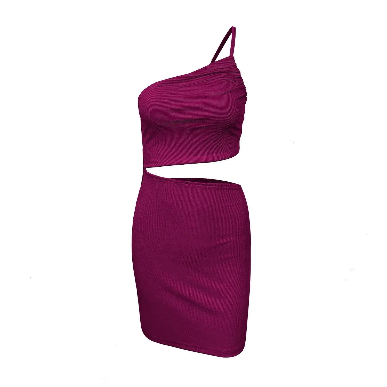 Niche Shoulder Drawstring Dress - Viexta