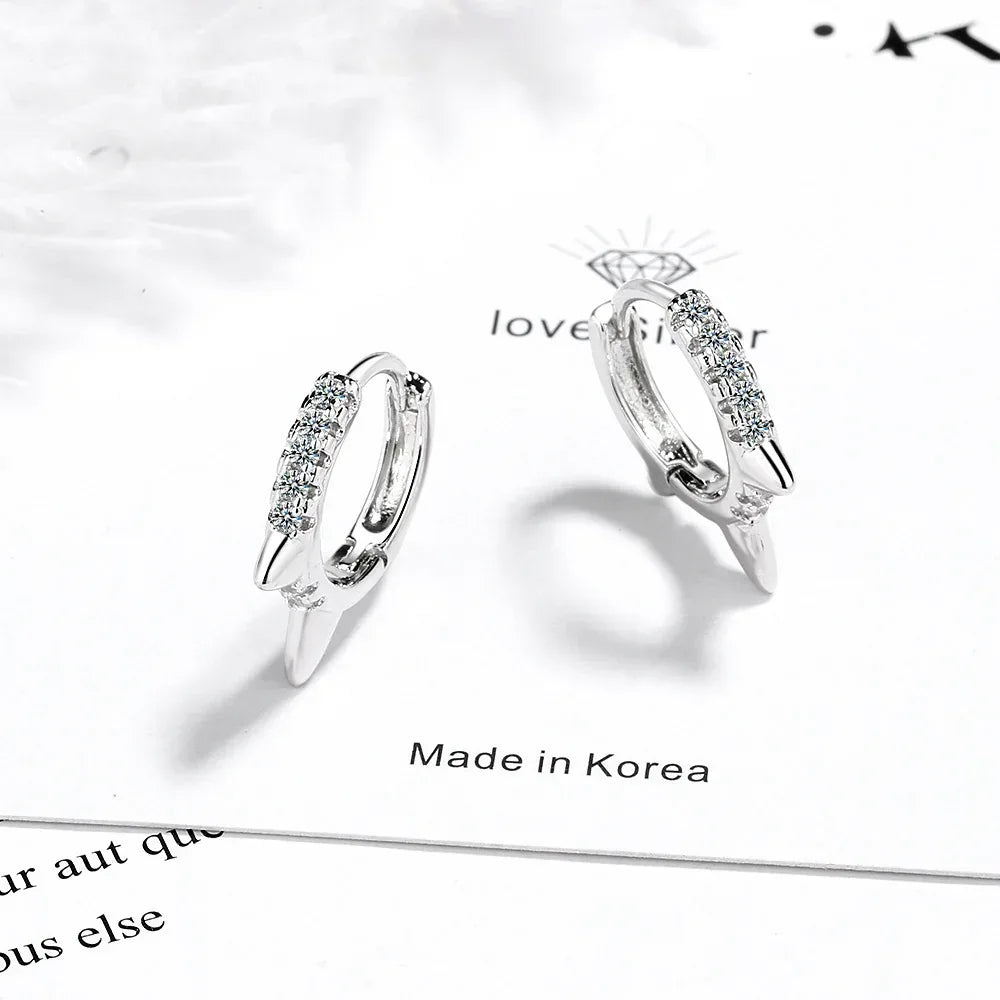 Diamond-embedded Gold-plated Versatile Earrings - Viexta