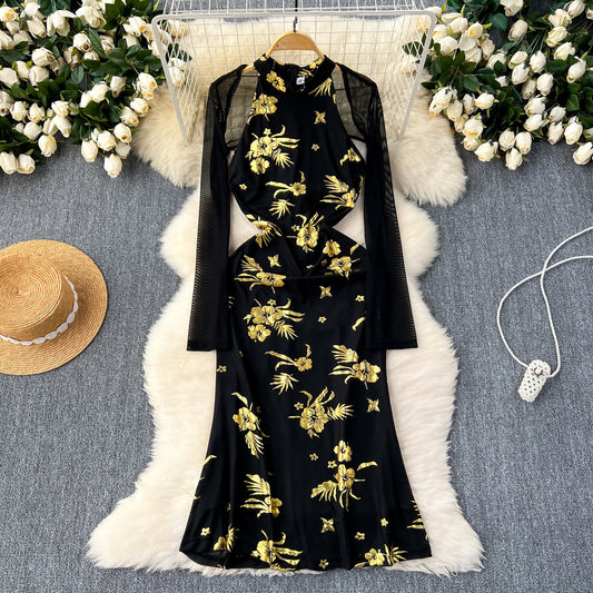 Two-piece Set Outer Long-sleeves Dress