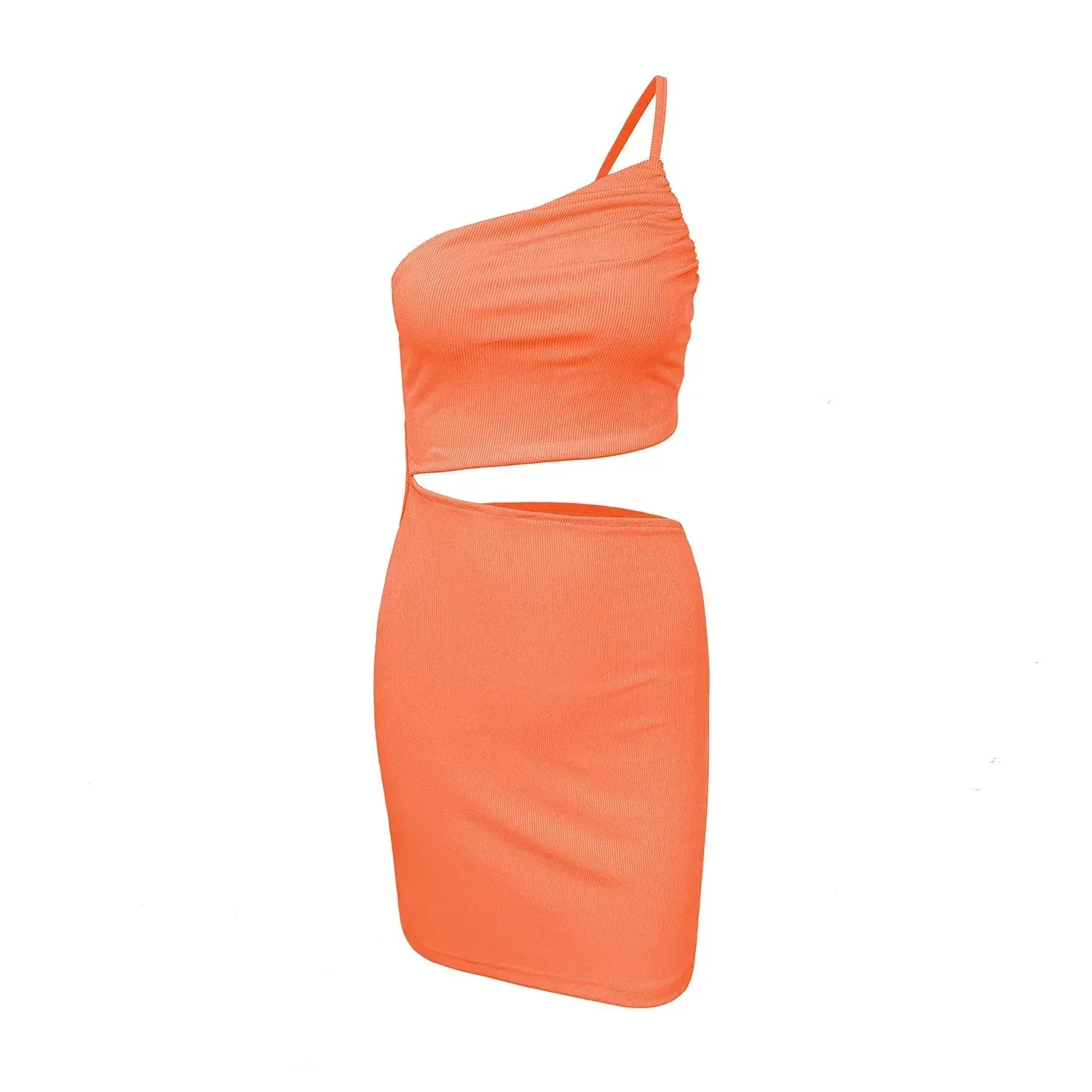 Niche Shoulder Drawstring Dress - Viexta