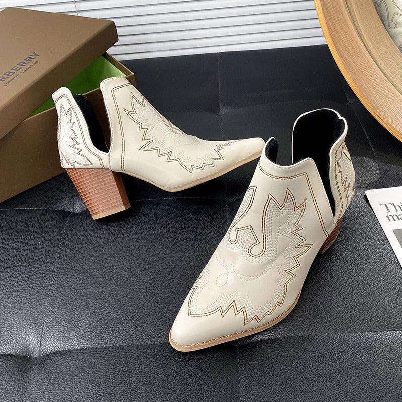 Vintage Embroidered Martin Boots - Viexta