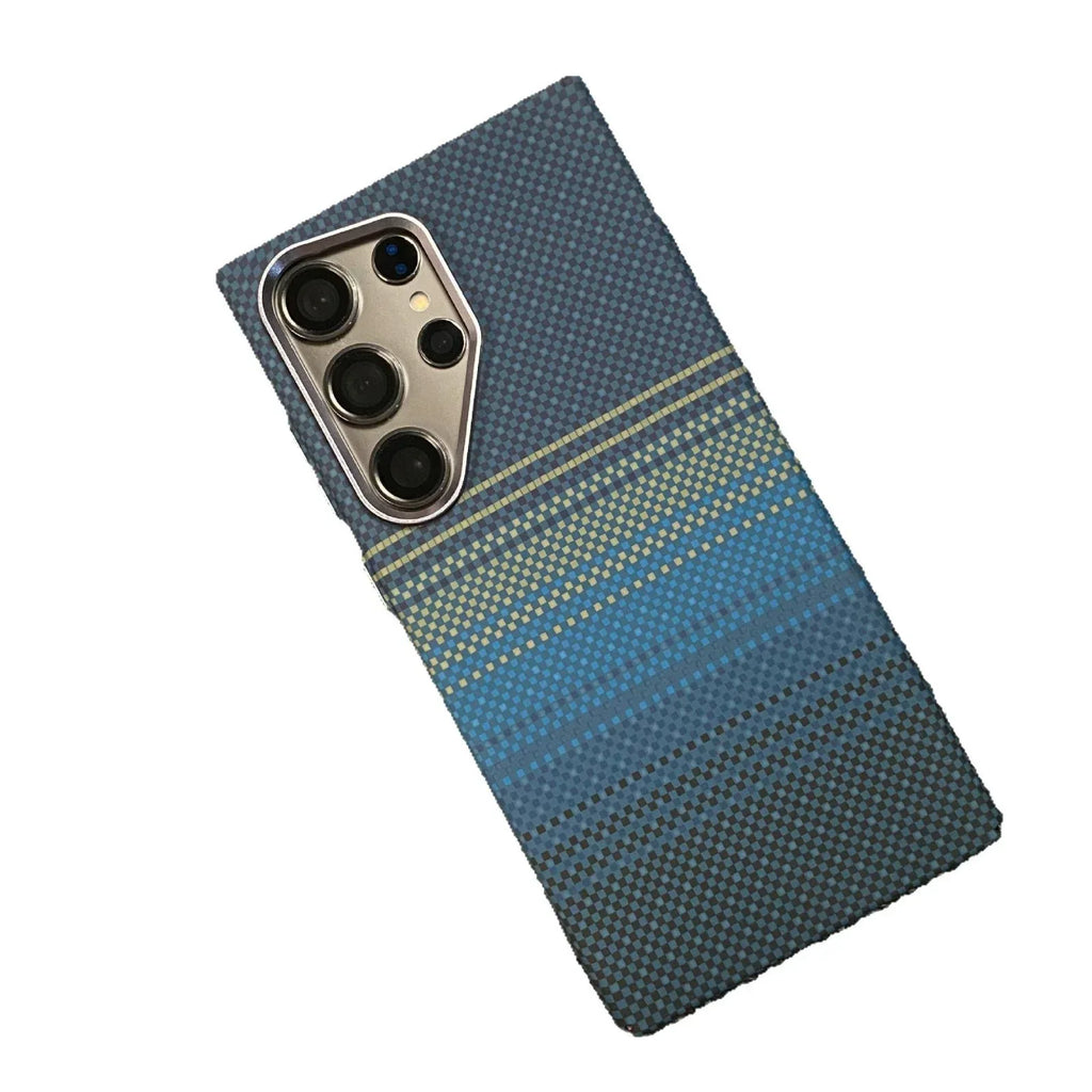 Kevlar Carbon Fiber Magnetic PC Samsung Phone Case - Viexta