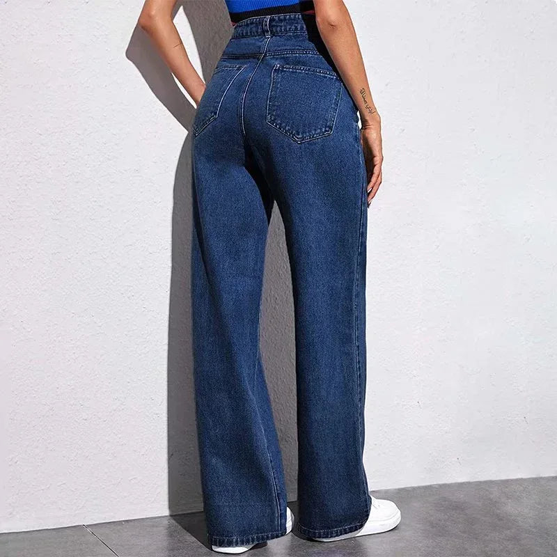 Women's High Waist Wide Leg Summer Jeans - Viexta