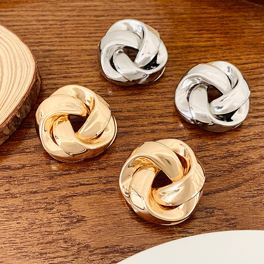 Twisted Alloy Stud Earrings
