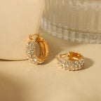 Stainless Steel Earrings With Diamonds - Viexta