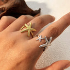 vintage-starfish-stainless-steel-ring - Viexta