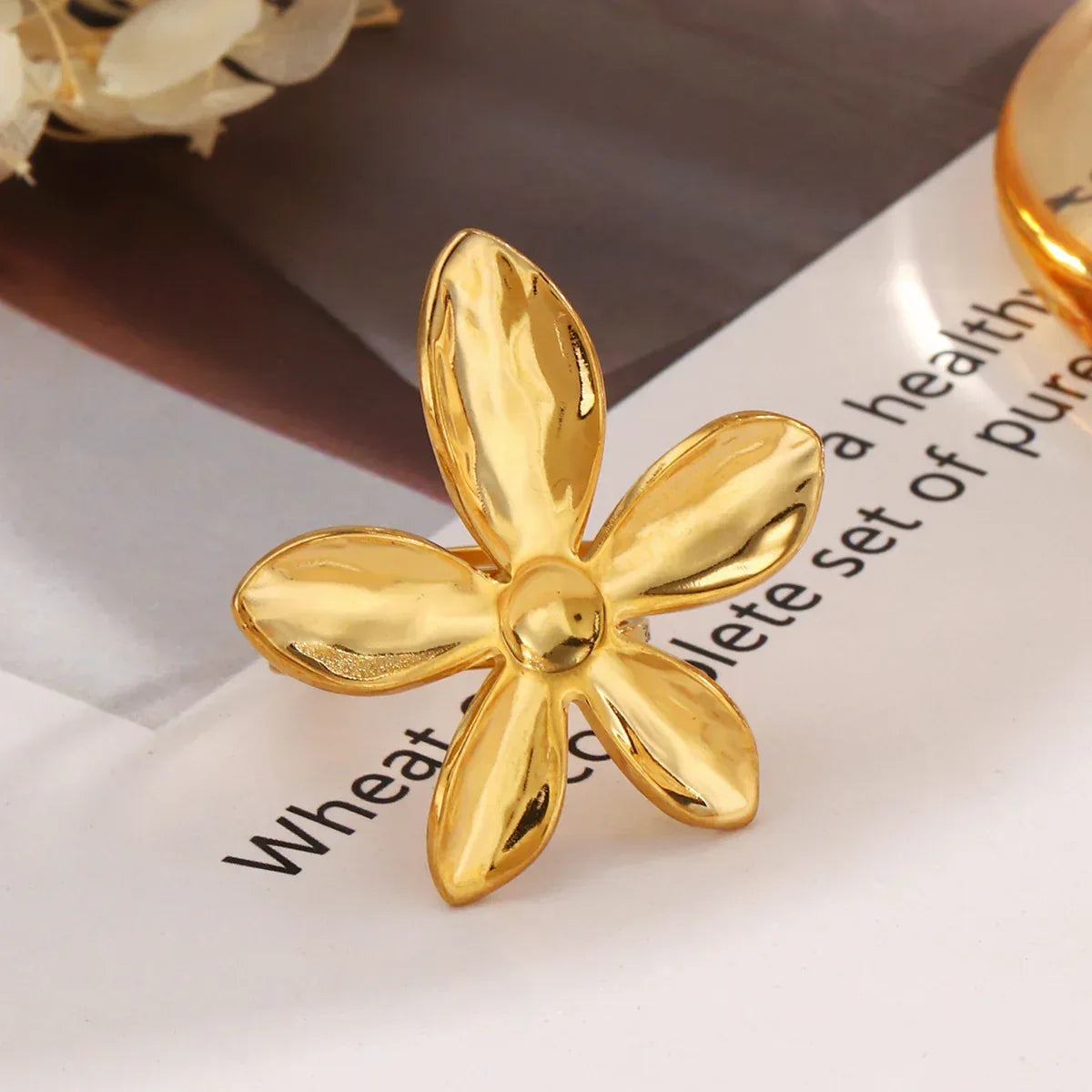 Stainless Steel Flower Ring - Viexta