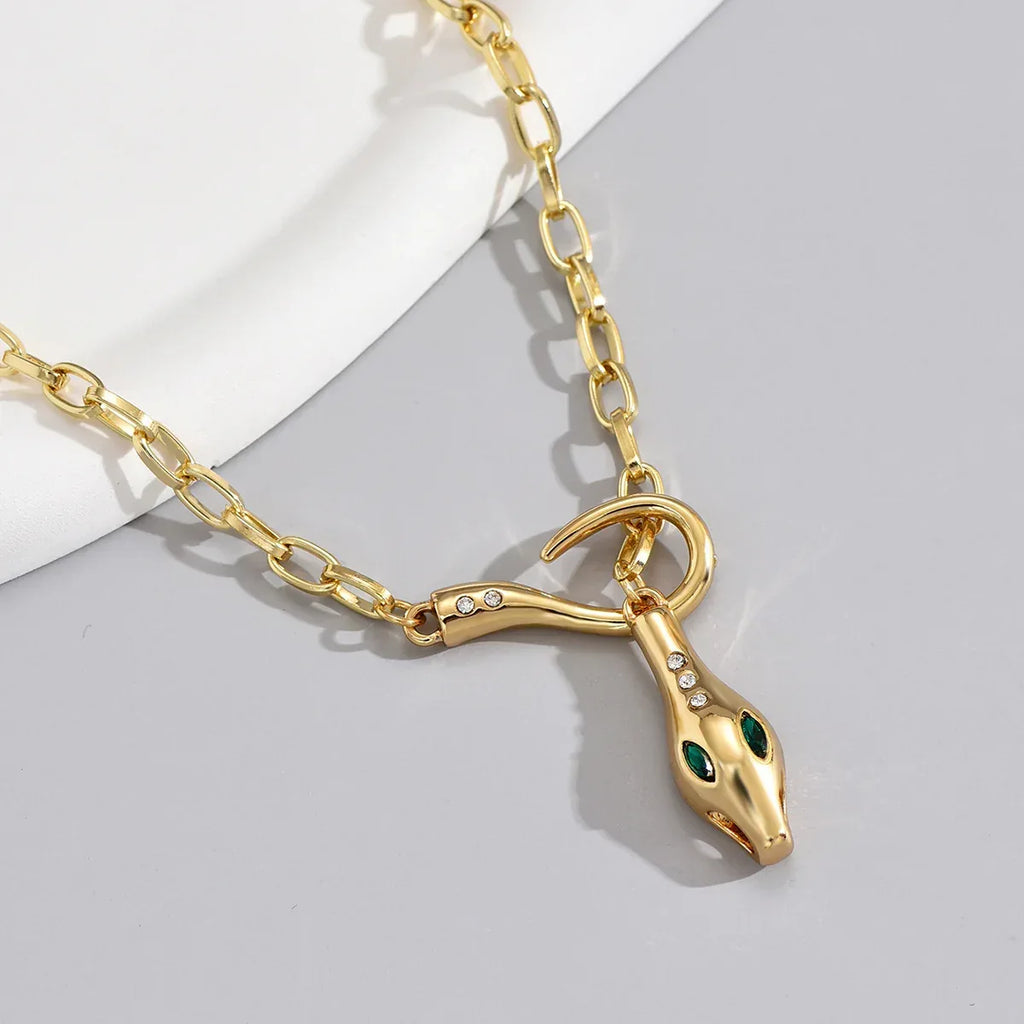 Elegant Metal Snake Series Necklace - Viexta
