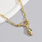 Elegant Metal Snake Series Necklace - Viexta