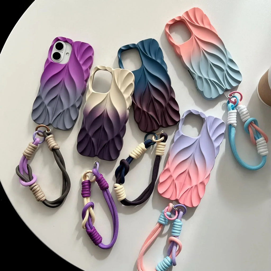 Personalized Leaf Pattern Gradient iPhone Case - Viexta