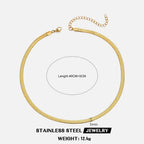 Stainless Steel Snake Collarbone Neckpiece - Viexta