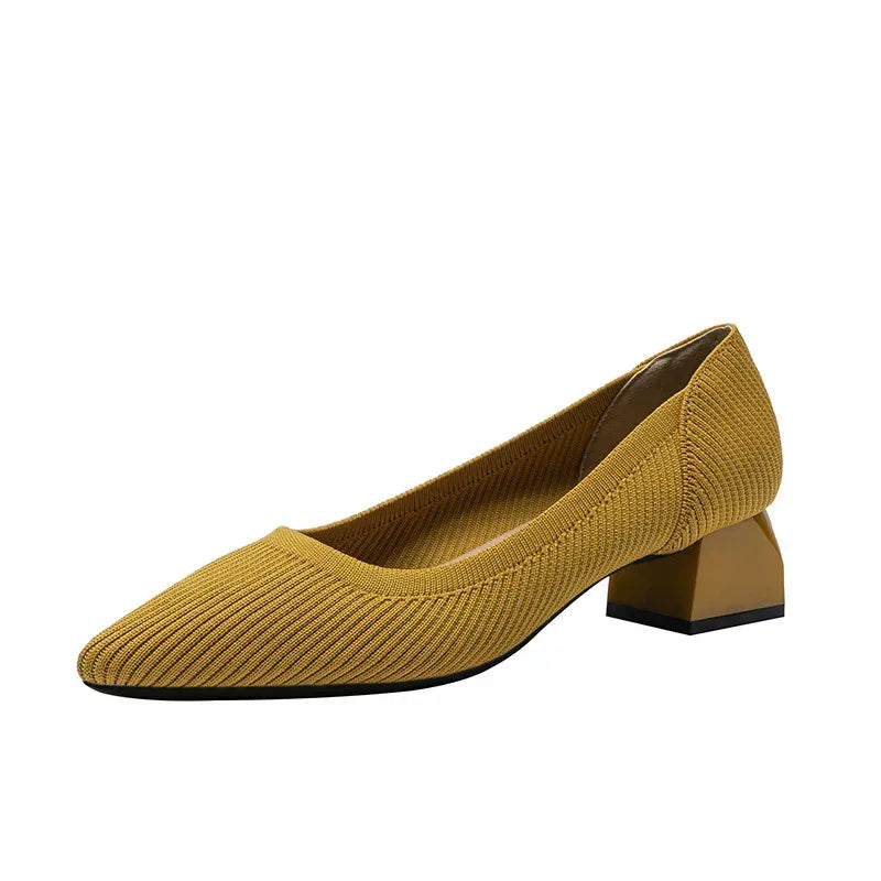 Pointed Shallow Medium High Heel - Viexta