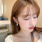 New C-type Inlaid Pearl Earrings - Viexta