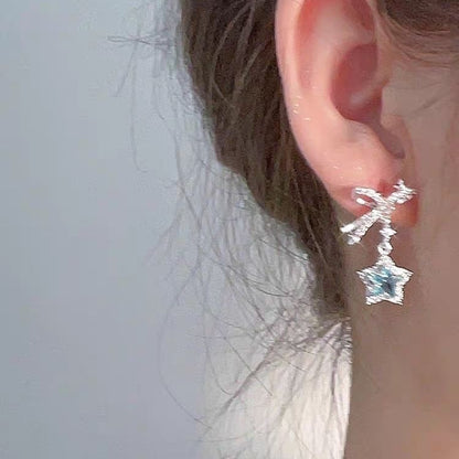 Blue Star Ear Studs