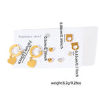 Titanium Steel Earrings Set