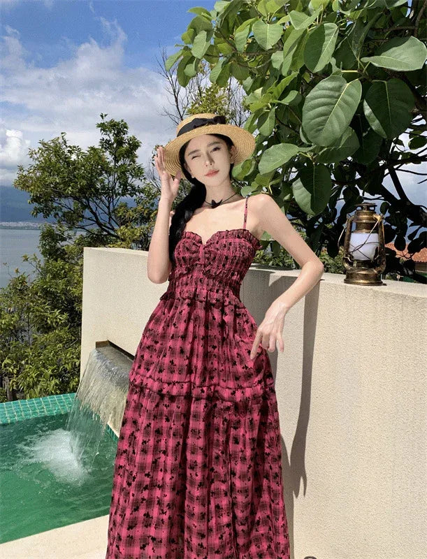 Beautiful Waist-tight Sling Dress - Viexta