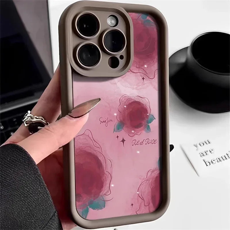 Blooming Rose Silicone iPhone Case - Viexta