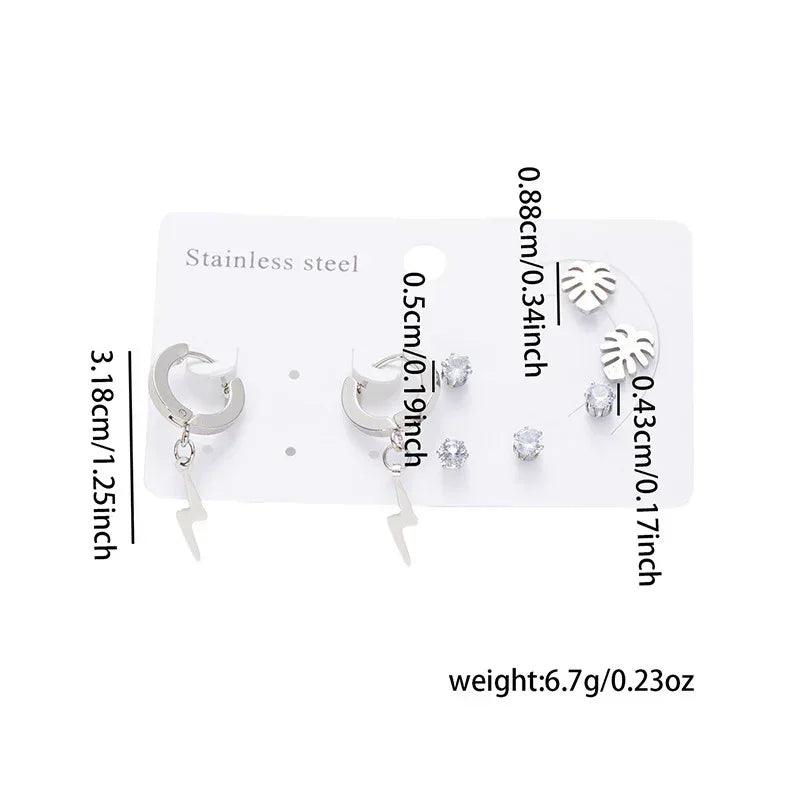 Titanium Steel Earrings Set - Viexta