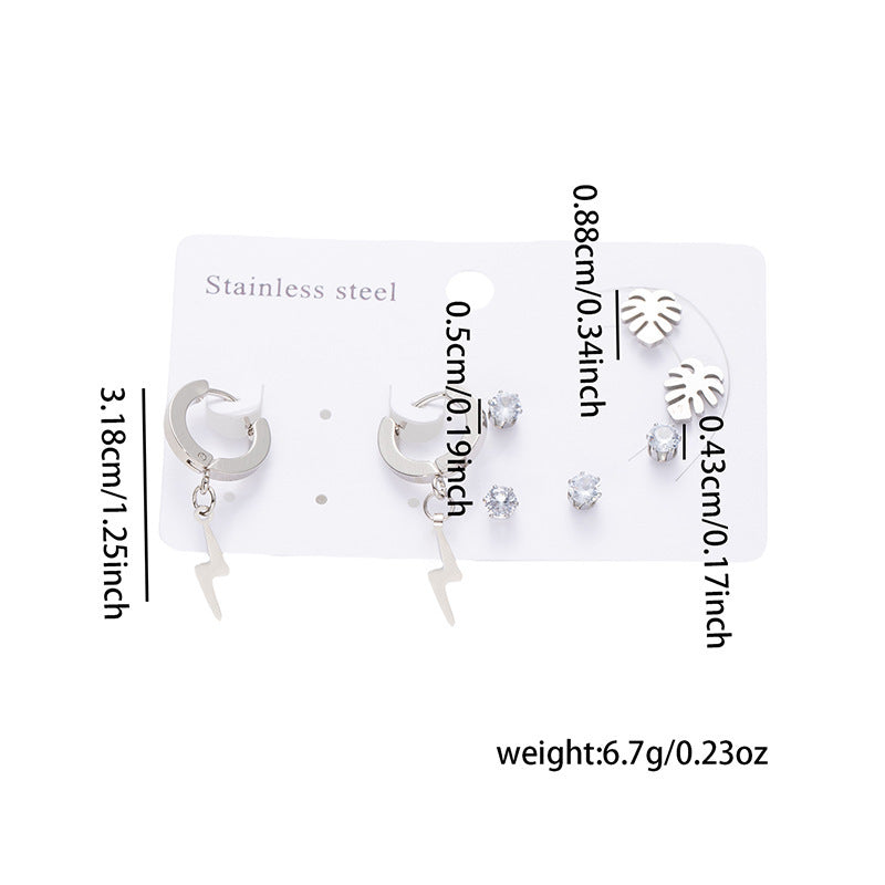 Titanium Steel Earrings Set