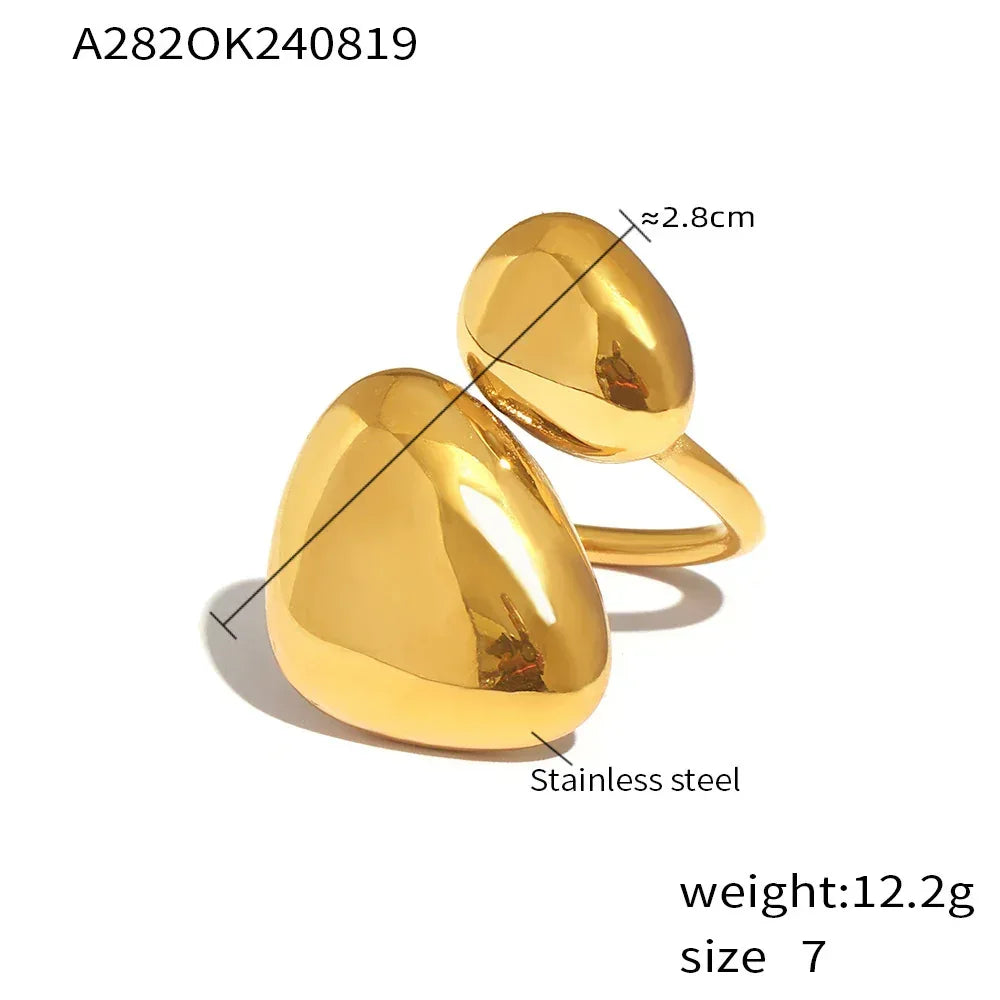 Irregular Smooth Opening Ring - Viexta
