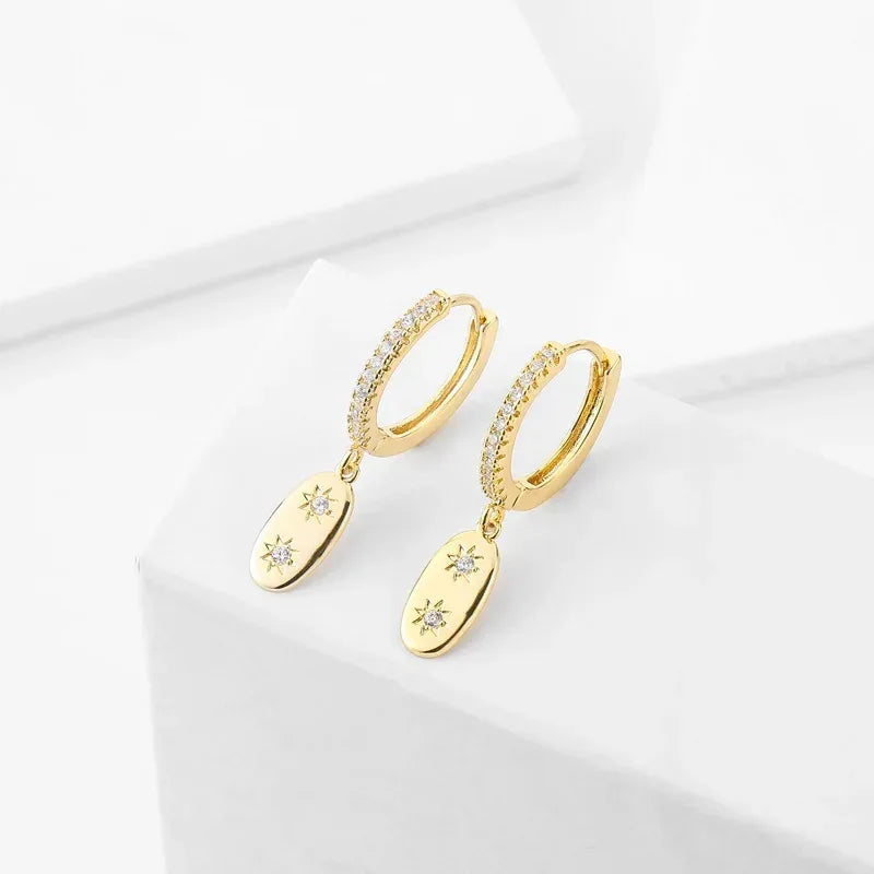 Octagonal Groove Earrings - Viexta