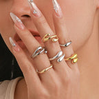 Liquid Lava Curved Ring - Viexta