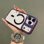 Hardware Lens Bracket Transparent Magnetic iPhone Case