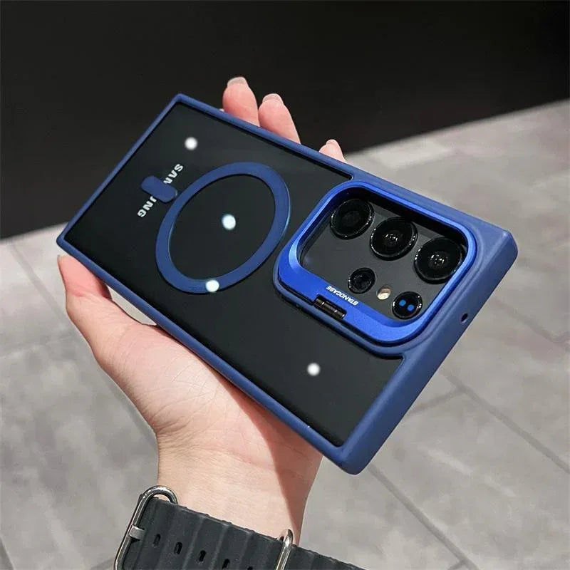 Magnetic Lens Metal Bracket Samsung Phone Case - Viexta