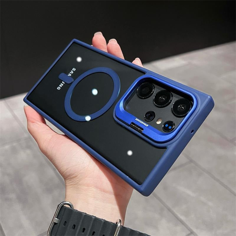 Magnetic Lens Metal Bracket Samsung Phone Case